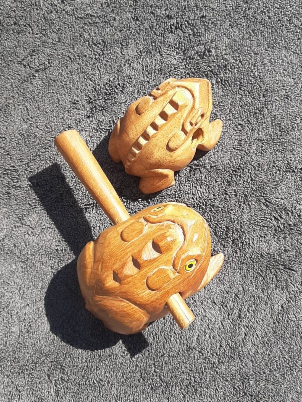 Light Wooden Frogs Guiro Rasp Percussion Musical Instruments. Croaking Frogs! - Picture 4 of 6